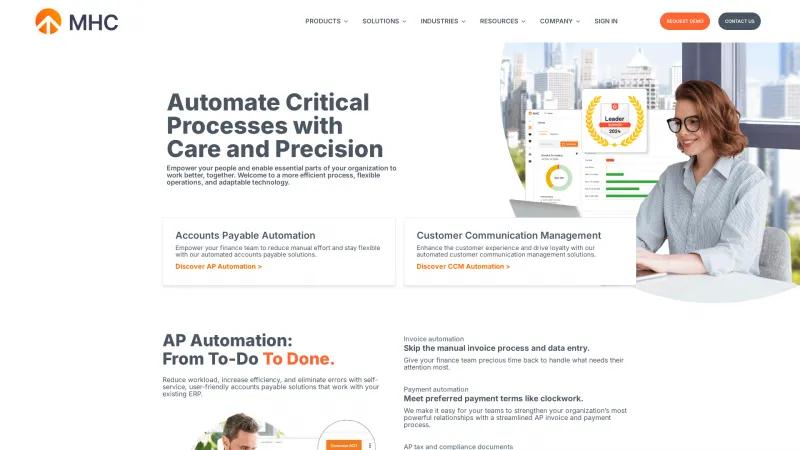 Homepage of MHC Software