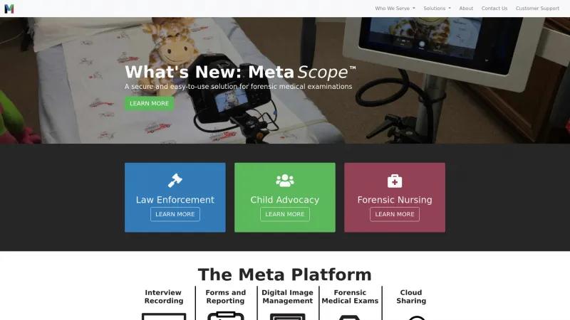 Homepage of MetaInterview