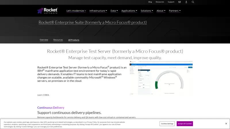 Homepage of Micro Focus Enterprise Test Server