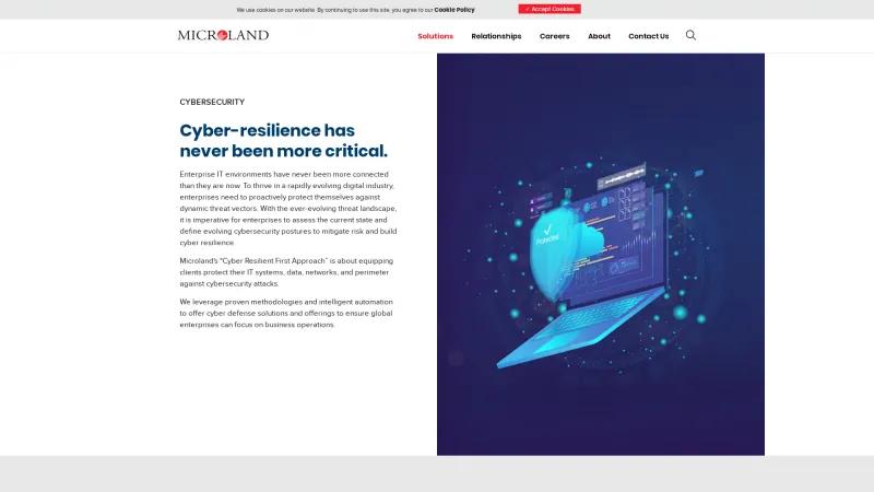 Homepage of Microland