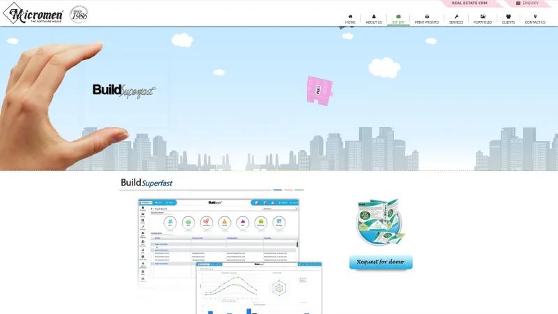 Homepage of BuildSuperfast