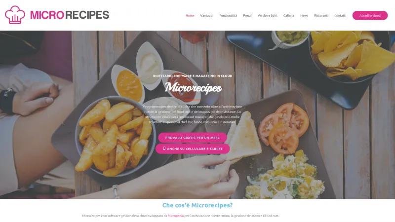 Homepage of Microrecipes