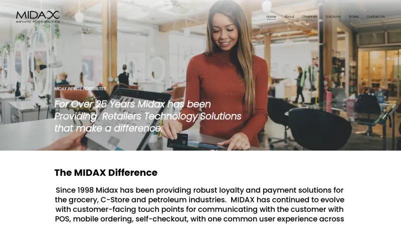 Homepage of Midax