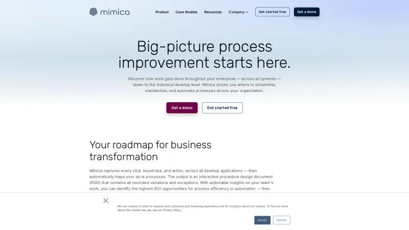 Homepage of Mimica