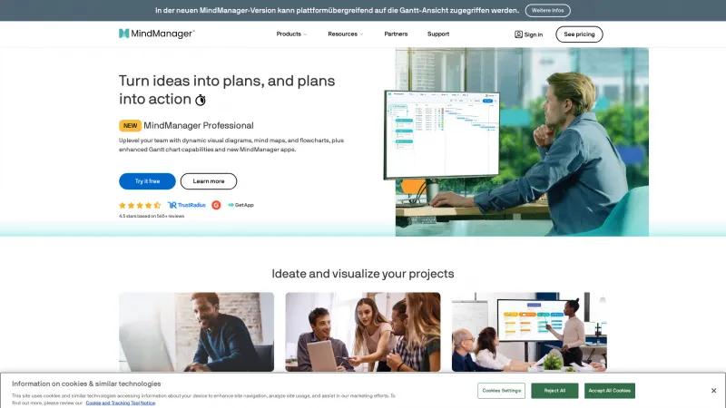 Homepage of MindManager