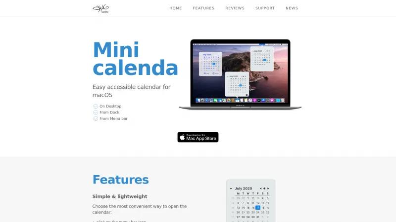 Homepage of Mini Calendar