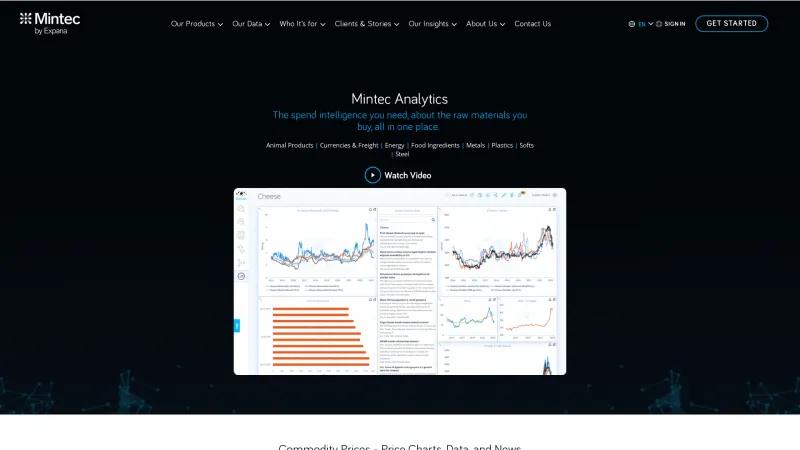 Homepage of Mintec