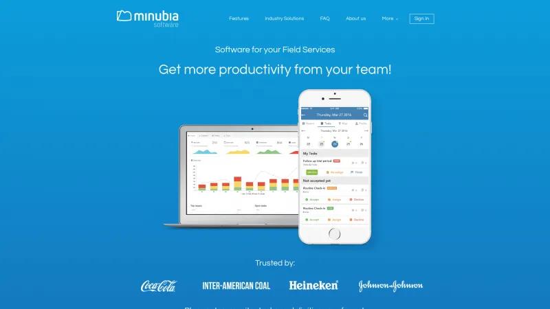 Homepage of Minubia