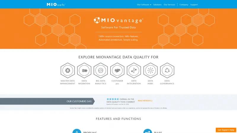 Homepage of MIOvantage