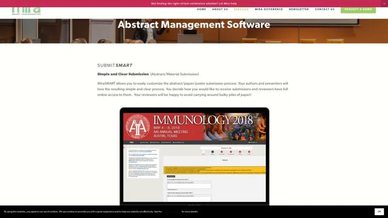 Homepage of MiraSMART