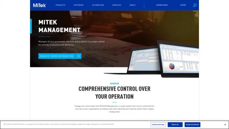 Homepage of MiTek Management