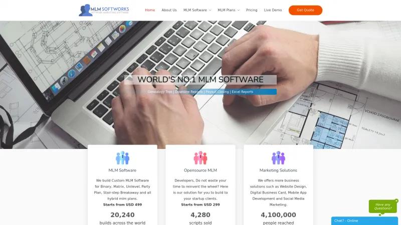 Homepage of MLMSoftworks