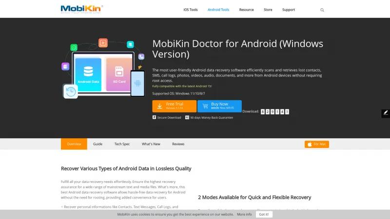 Homepage of MobiKin Doctor for Android