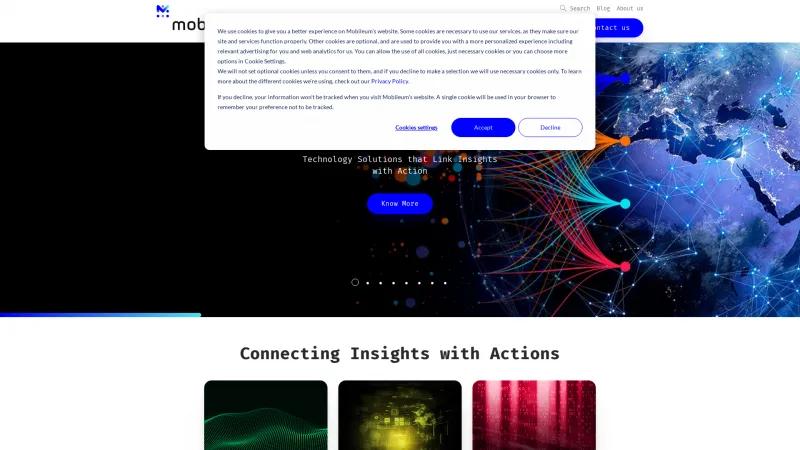 Homepage of Mobileum