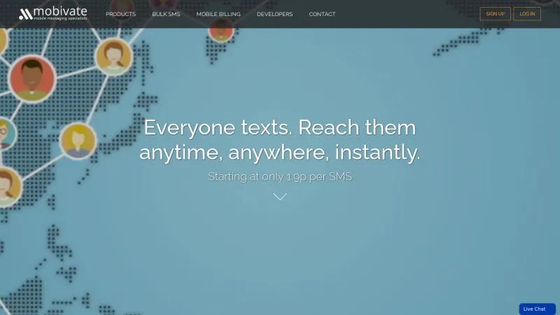 Homepage of Mobivate