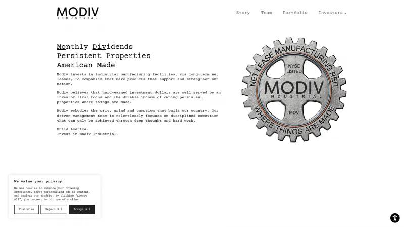 Homepage of Modiv