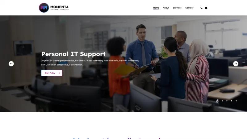 Homepage of Momenta CMMS