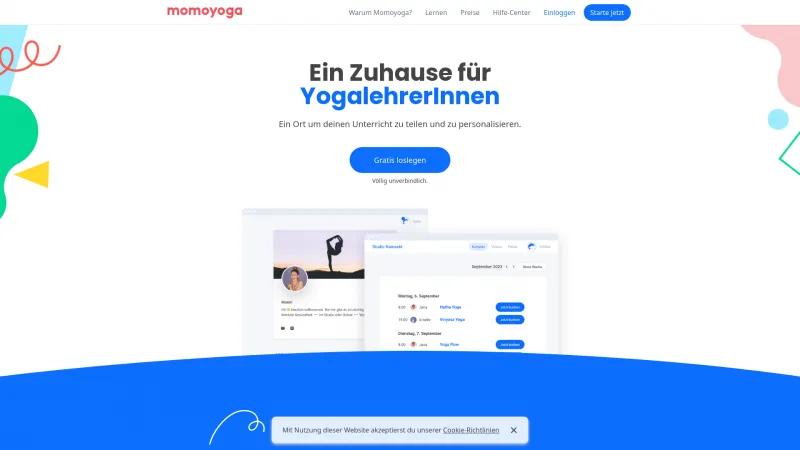 Homepage of Momoyoga