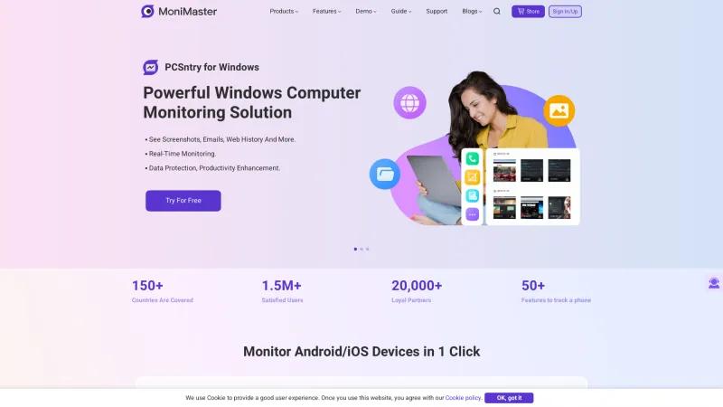 Homepage of MoniMaster