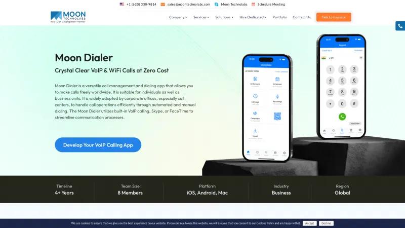 Homepage of Moon Dialer