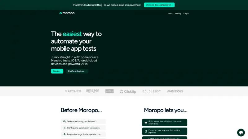 Homepage of Moropo