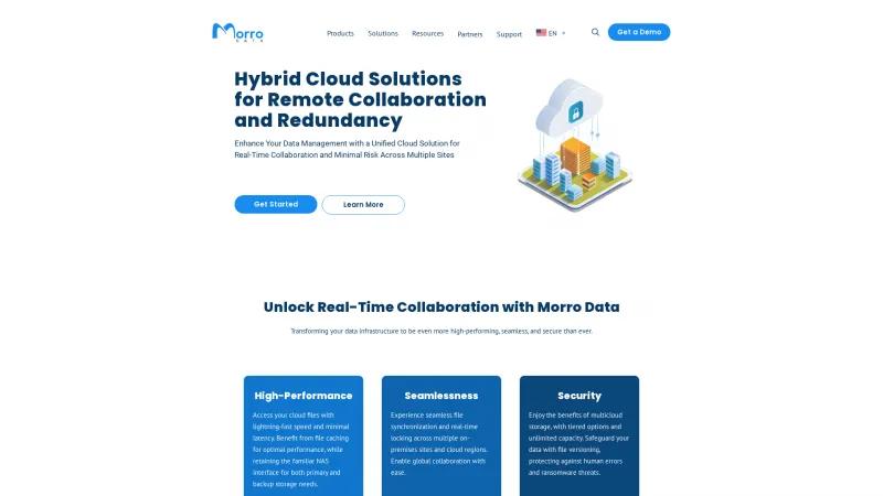 Homepage of Morro Data CloudNAS