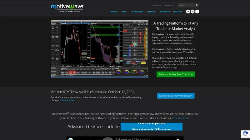 Homepage of MotiveWave