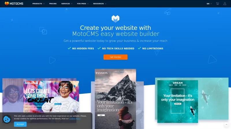 Homepage of MotoCMS