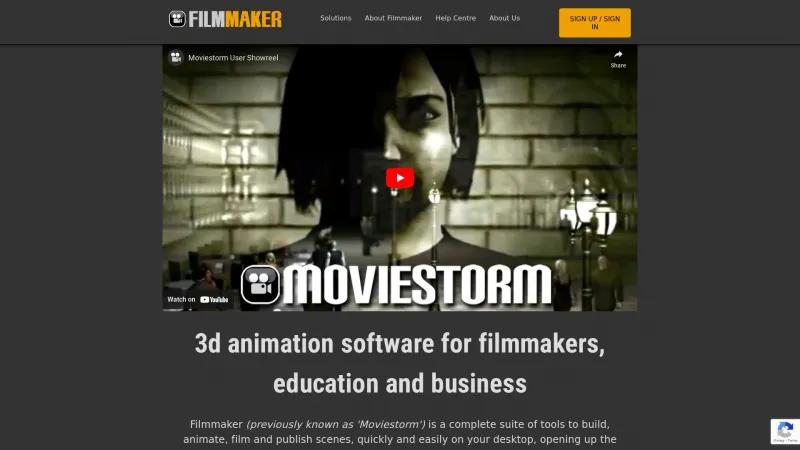 Homepage of Moviestorm Filmmaker