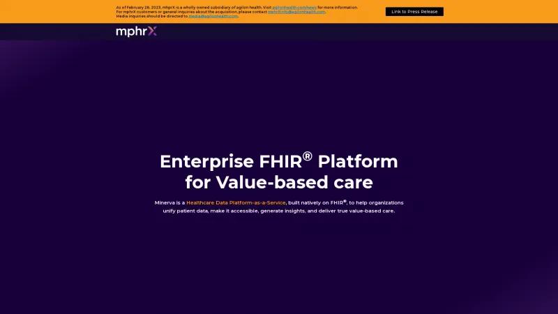 Homepage of MphRx Minerva