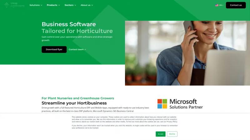 Homepage of Agriware 365