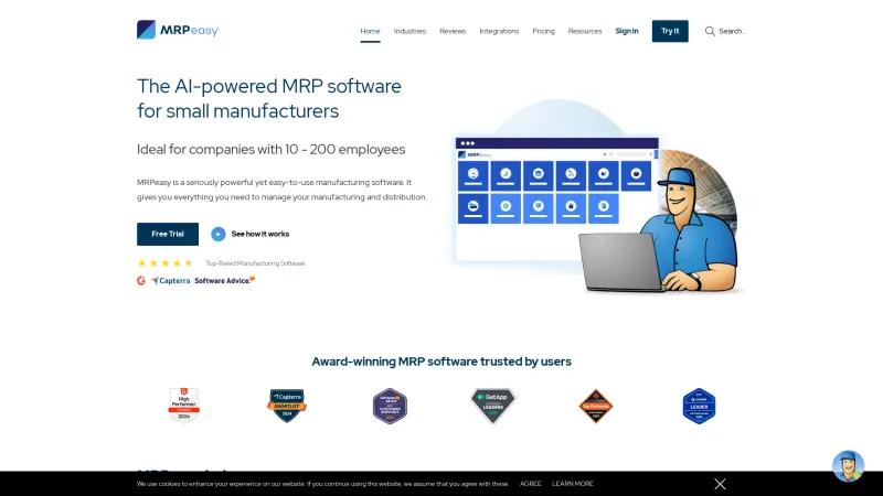 Homepage of MRPeasy