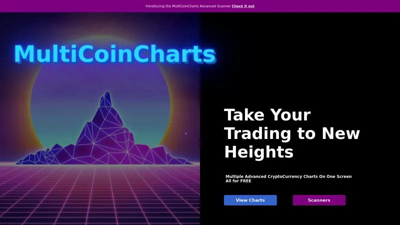 Homepage of MultiCoinCharts