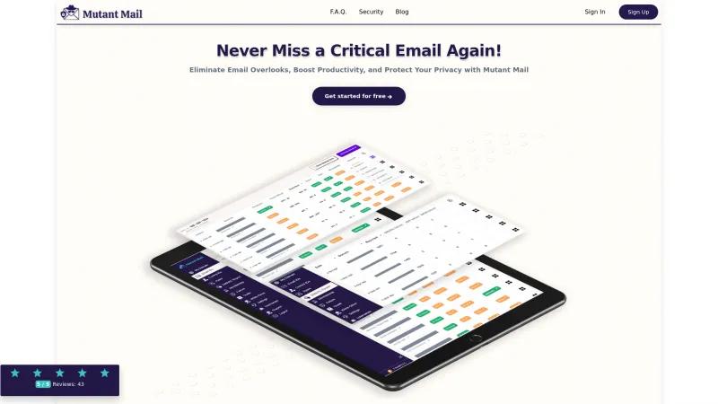 Homepage of Mutant Mail