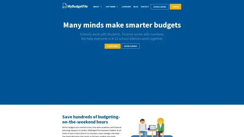 Homepage of MyBudgetFile.com