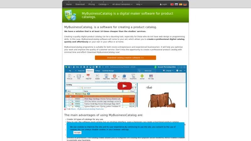 Homepage of MyBusinessCatalog