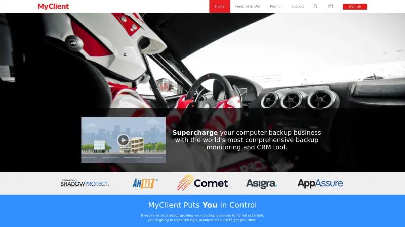 Homepage of MyClient