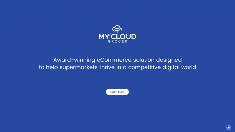 Homepage of My Cloud Grocer