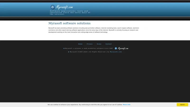 Homepage of Myrasoft Search Engine Ranker