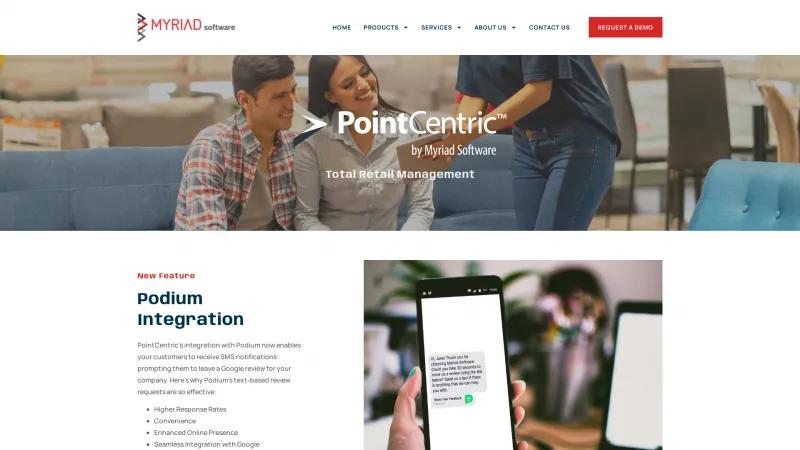 Homepage of PointCentric