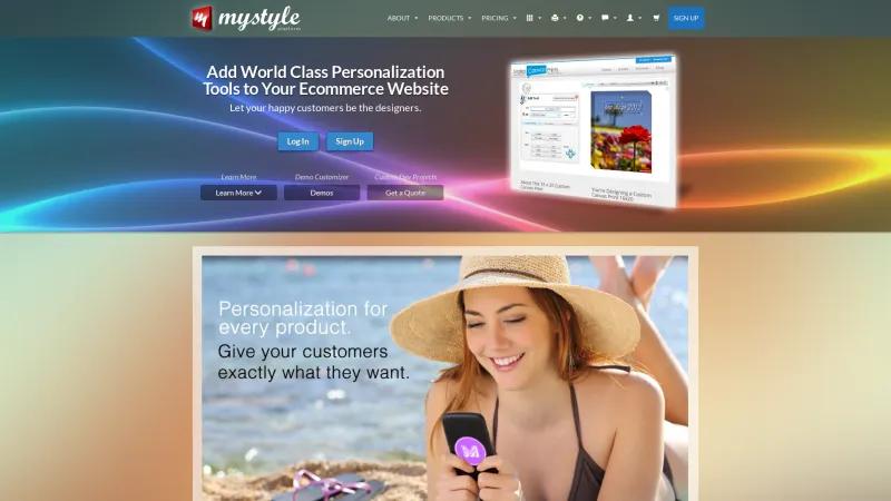 Homepage of MyStyle Platform