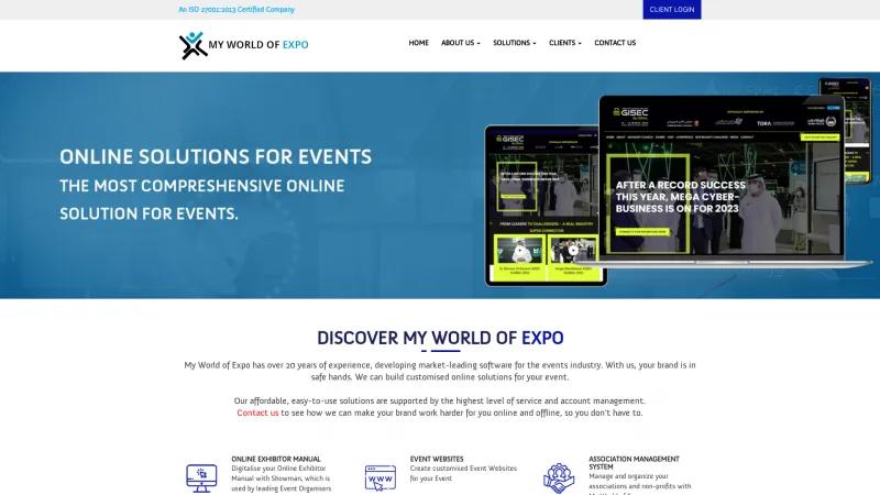 Homepage of My World of Expo