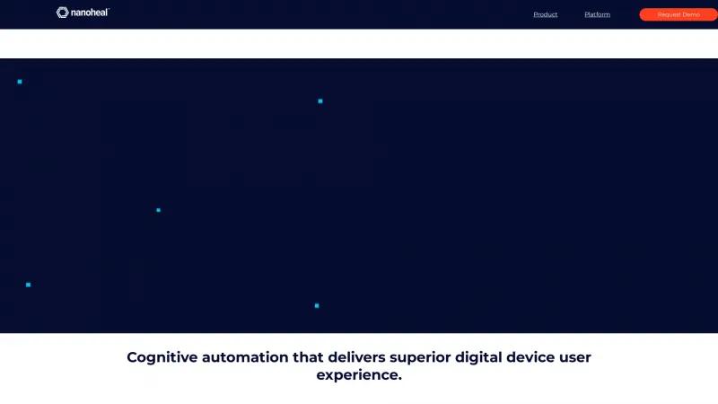 Homepage of Nanoheal