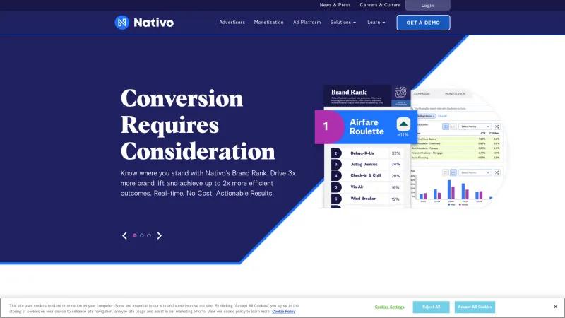 Homepage of Nativo