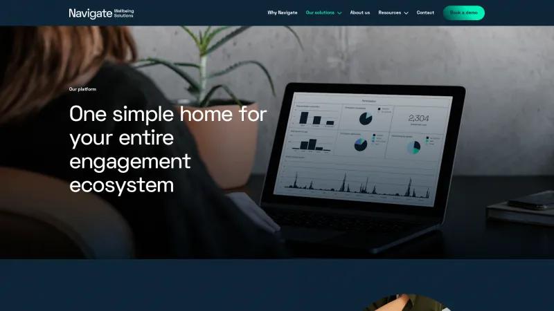 Homepage of Navigate