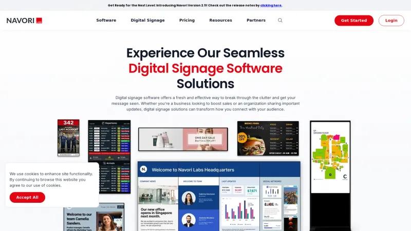 Homepage of QL Digital Signage Software