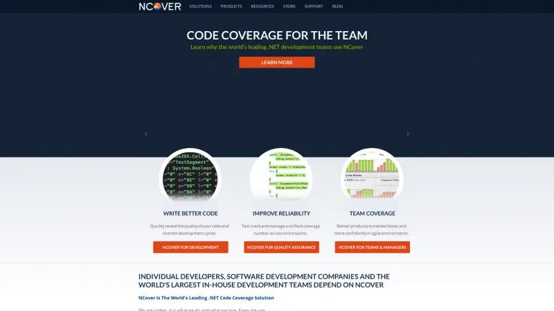 Homepage of NCover