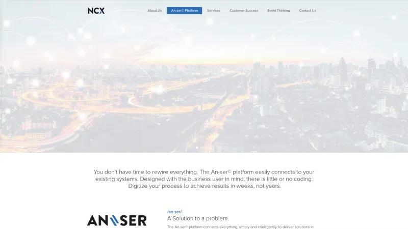 Homepage of An-ser Platform