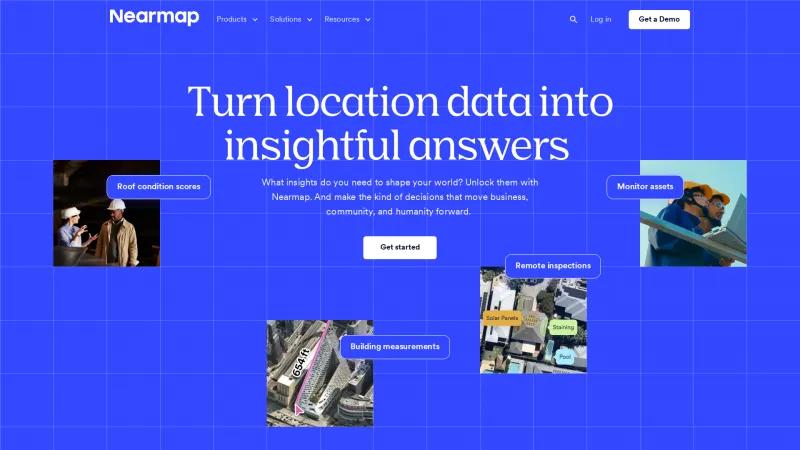 Homepage of Nearmap