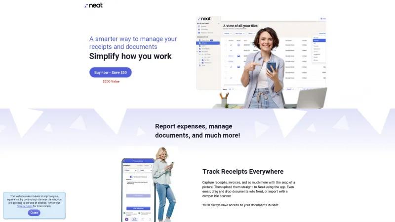 Homepage of NeatFiles